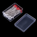 100 Piece Red White Sewing Pins Ball Glass Head Pins Straight Quilting Pins For Dressmaker Jewelry Making Decoration with Box