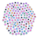 200 Pcs /lot White Beads Colorful Love Heart Charm Beads Spacer Loose Bead DIY Handmade Necklace Bracelet Jewelry Making Crafts