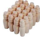 20 Pieces/Set Solid Hard wood Peg Doll Little People Male Dad / Grandpa Wooden Peg Dolls Natural Unfinished for Paint or Stain Wedding Cake Topper DIY 15x50mm