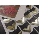 6 Sheets Kraft paper Photo Mounting Sticker Corner Stickers For Scrapbooking Album Photo Corners Scrapbooks Memory Books Separate Piece 2x2cm Total 144 Pieces