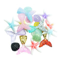 20 Pieces Lots Mixed DIY Flatbacks Resin Flat Back Mermaid tail shell starfish Cabochon Buttons Scrapbooking Slime Charm DIY Embellishment Craft