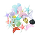 20 Pieces Lots Mixed DIY Flatbacks Resin Flat Back Mermaid tail shell starfish Cabochon Buttons Scrapbooking Slime Charm DIY Embellishment Craft