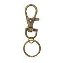 10 Pack Antique Bronze Metal Swivel Clasps Lanyard Snap Hook Lobster Claw Clasp with Key Rings Jewelry Findings DIY Home Car Key Holders Bag Accessories
