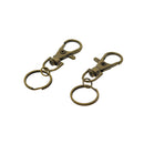 10 Pack Antique Bronze Metal Swivel Clasps Lanyard Snap Hook Lobster Claw Clasp with Key Rings Jewelry Findings DIY Home Car Key Holders Bag Accessories