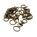 10 Pack Antique Bronze Metal Swivel Clasps Lanyard Snap Hook Lobster Claw Clasp with Key Rings Jewelry Findings DIY Home Car Key Holders Bag Accessories