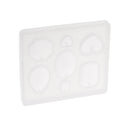 Cabochon Gem Jewelry Silicone Mold Mould with Hole Oval Teardrop Heart Octagon Shape, for Polymer Clay, Crafting, Resin Epoxy, Pendant Earrings Making