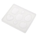 Cabochon Gem Jewelry Silicone Mold Mould with Hole Oval Teardrop Heart Octagon Shape, for Polymer Clay, Crafting, Resin Epoxy, Pendant Earrings Making