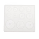 1 Sheet/11 Assorted Sizes Button White Silicone Mold Diamond Pendants Charms Mold DIY Jewelry Resin Moulds Epoxy Molding Tools Cake Candy Moulds