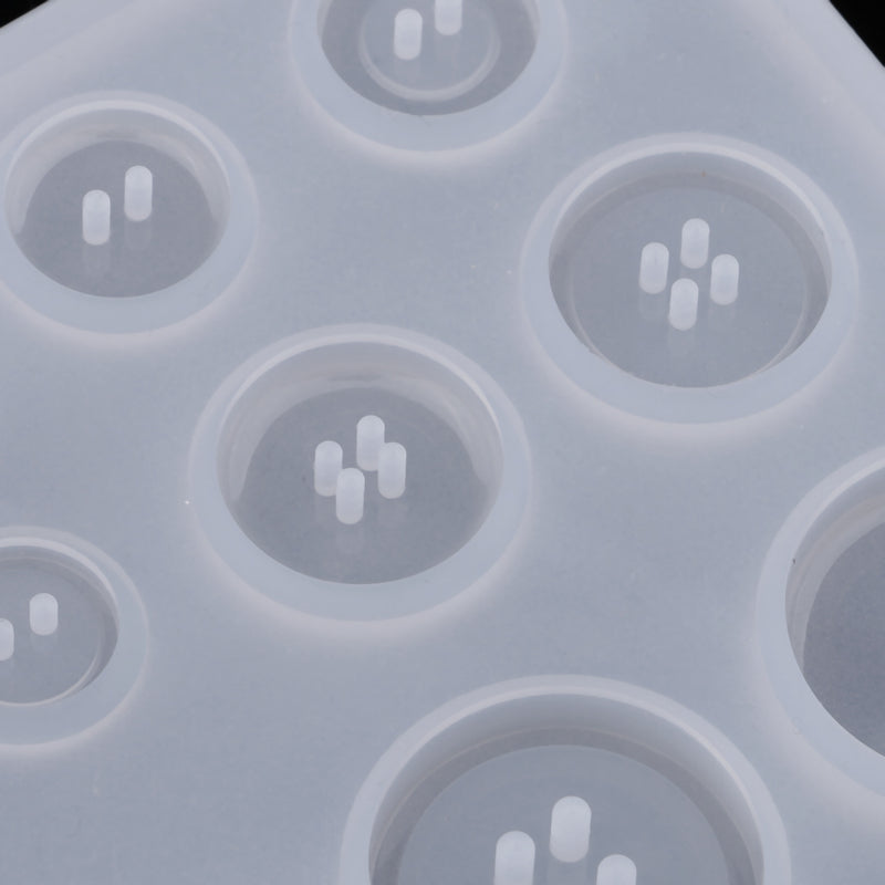 1 Sheet/11 Assorted Sizes Button White Silicone Mold Diamond Pendants Charms Mold DIY Jewelry Resin Moulds Epoxy Molding Tools Cake Candy Moulds