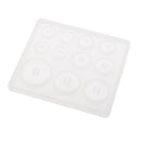 1 Sheet/11 Assorted Sizes Button White Silicone Mold Diamond Pendants Charms Mold DIY Jewelry Resin Moulds Epoxy Molding Tools Cake Candy Moulds