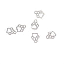100 Pieces Alloy Hollow Pet Cat Paw Footprint Shaped Dangle Pendants Charms Findings for DIY Necklace Bracelet Earrings Supplies