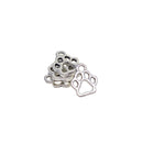 100 Pieces Alloy Hollow Pet Cat Paw Footprint Shaped Dangle Pendants Charms Findings for DIY Necklace Bracelet Earrings Supplies