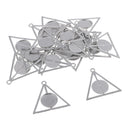 20x Tray Cabochon Bezel Setting Pendant Base Cabochon Frame Charm Accs 16mm