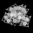 20x Tray Cabochon Bezel Setting Pendant Base Cabochon Frame Charm Accs 16mm