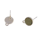 6 Pieces Earrings Ear Studs Pins with Loop Earring Findings for Jewelry Making DIY Womens Earrings 10mm
