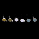 6 Pieces Earrings Ear Studs Pins with Loop Earring Findings for Jewelry Making DIY Womens Earrings 10mm