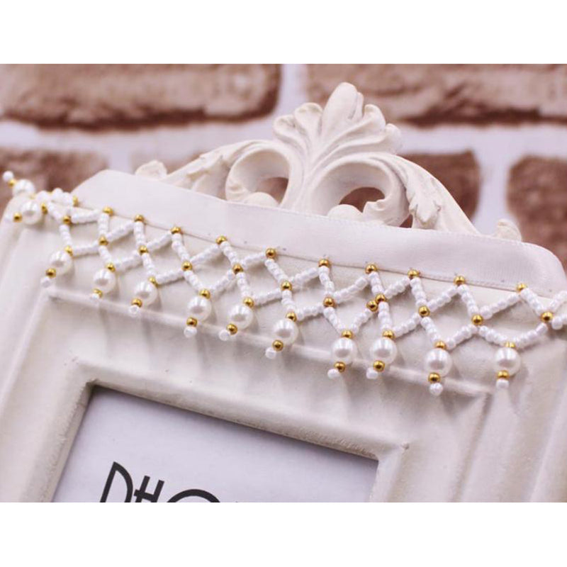 1 Yard Black Beaded Chain Fringe Ribbon Trim Sewing Applique for DIY Craft Handmade Clothing Dress Costume Decoration