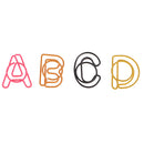 26 Pieces Multicolors Creative Paper Clips, Smooth ,Metal Wire Upper Case English Letter Alphabet Shaped for Office Supplies School Student Art Supply