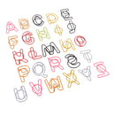 26 Pieces Multicolors Creative Paper Clips, Smooth ,Metal Wire Upper Case English Letter Alphabet Shaped for Office Supplies School Student Art Supply