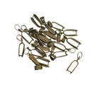 Pack of 20 Antique Bronze Pendant Bail 12mm Pinch Bail Connectors Brass Plated Jewelry Findings DIY Necklace Accessories