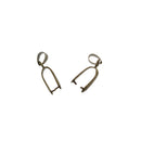Pack of 20 Antique Bronze Pendant Bail 12mm Pinch Bail Connectors Brass Plated Jewelry Findings DIY Necklace Accessories