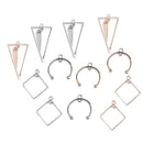 12 Pieces Fashion Simple Geometric Figures Earrings Pendants Accessories For DIY Handmade And Jewelry Findings Charms fit Earring Necklace Crafts