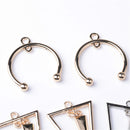 12 Pieces Fashion Simple Geometric Figures Earrings Pendants Accessories For DIY Handmade And Jewelry Findings Charms fit Earring Necklace Crafts