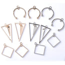 12 Pieces Fashion Simple Geometric Figures Earrings Pendants Accessories For DIY Handmade And Jewelry Findings Charms fit Earring Necklace Crafts