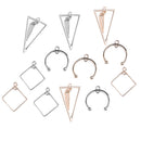 12 Pieces Fashion Simple Geometric Figures Earrings Pendants Accessories For DIY Handmade And Jewelry Findings Charms fit Earring Necklace Crafts