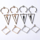 12 Pieces Fashion Simple Geometric Figures Earrings Pendants Accessories For DIY Handmade And Jewelry Findings Charms fit Earring Necklace Crafts