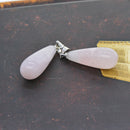 2 Piece Rose Quartz Gemstone Water Drop Pendant Jewelry Making Charms Findings for DIY Necklace Bracelet Earrings