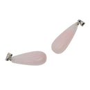 2 Piece Rose Quartz Gemstone Water Drop Pendant Jewelry Making Charms Findings for DIY Necklace Bracelet Earrings