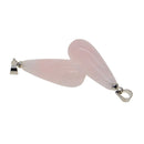 2 Piece Rose Quartz Gemstone Water Drop Pendant Jewelry Making Charms Findings for DIY Necklace Bracelet Earrings