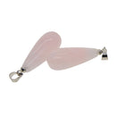 2 Piece Rose Quartz Gemstone Water Drop Pendant Jewelry Making Charms Findings for DIY Necklace Bracelet Earrings