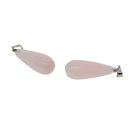 2 Piece Rose Quartz Gemstone Water Drop Pendant Jewelry Making Charms Findings for DIY Necklace Bracelet Earrings