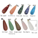 2 Piece Rose Quartz Gemstone Water Drop Pendant Jewelry Making Charms Findings for DIY Necklace Bracelet Earrings