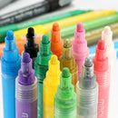 12 Colors Acrylic Paint Markers Pen, Art Permanent Paint Pens for Painting on Rock, Glass, Canvas, Fabric, Metal, Wood, Ceramic