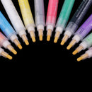 12 Colors Acrylic Paint Markers Pen, Art Permanent Paint Pens for Painting on Rock, Glass, Canvas, Fabric, Metal, Wood, Ceramic