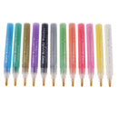 12 Colors Acrylic Paint Markers Pen, Art Permanent Paint Pens for Painting on Rock, Glass, Canvas, Fabric, Metal, Wood, Ceramic