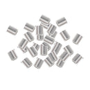 30Pcs Silver Spacer Loose Tubluar Bead for DIY Craft Jewellery Accessories