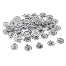 52 Pieces Antique Silver Tone Round 26 Alphabet English Letters Charms Pendants for DIY Jewelry Making Crafting Fit Necklace Bracelet Spacers Dangle Beads