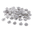 52 Pieces Antique Silver Tone Round 26 Alphabet English Letters Charms Pendants for DIY Jewelry Making Crafting Fit Necklace Bracelet Spacers Dangle Beads