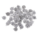 52 Pieces Antique Silver Tone Round 26 Alphabet English Letters Charms Pendants for DIY Jewelry Making Crafting Fit Necklace Bracelet Spacers Dangle Beads