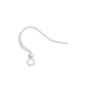 100 Pieces Round Ball Ear Hook White K Plated Earring Flattening Line French Earring Hooks Jewelry Fittings Findings