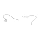 100 Pieces Round Ball Ear Hook White K Plated Earring Flattening Line French Earring Hooks Jewelry Fittings Findings