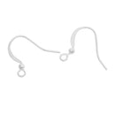 100 Pieces Round Ball Ear Hook White K Plated Earring Flattening Line French Earring Hooks Jewelry Fittings Findings