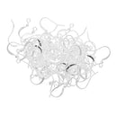 100 Pieces Round Ball Ear Hook White K Plated Earring Flattening Line French Earring Hooks Jewelry Fittings Findings