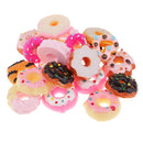 20 Pieces Lots Mixed DIY Flatbacks Resin Flat Back Kawaii Doughnut Sweets Cabochon Buttons Scrapbooking Slime Charm DIY Embellishment Phone Craft
