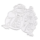 Sweet Carbon Steel Snowman Family DIY Cutting Dies Embossing Stencil Folder for Scrapbooking Card Making Gift 8.1x9.4cm Snowman DIY Crafts
