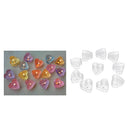 10 Pieces Heat-Resistant Clear Plastic Tea Light Container Cups Love Heart Candle Mold Handmade Wedding Decor Candles Craft Mold Tools